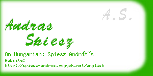 andras spiesz business card